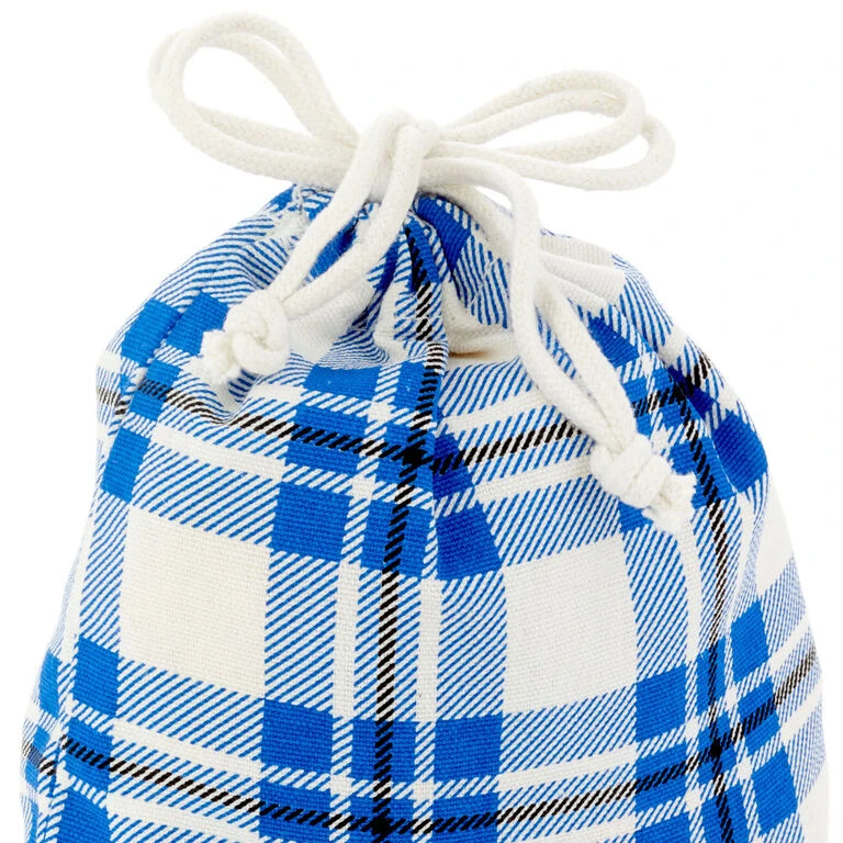 Hallmark 10" Assorted Plaid 3-Pack Fabric Gift Bags - Image 5