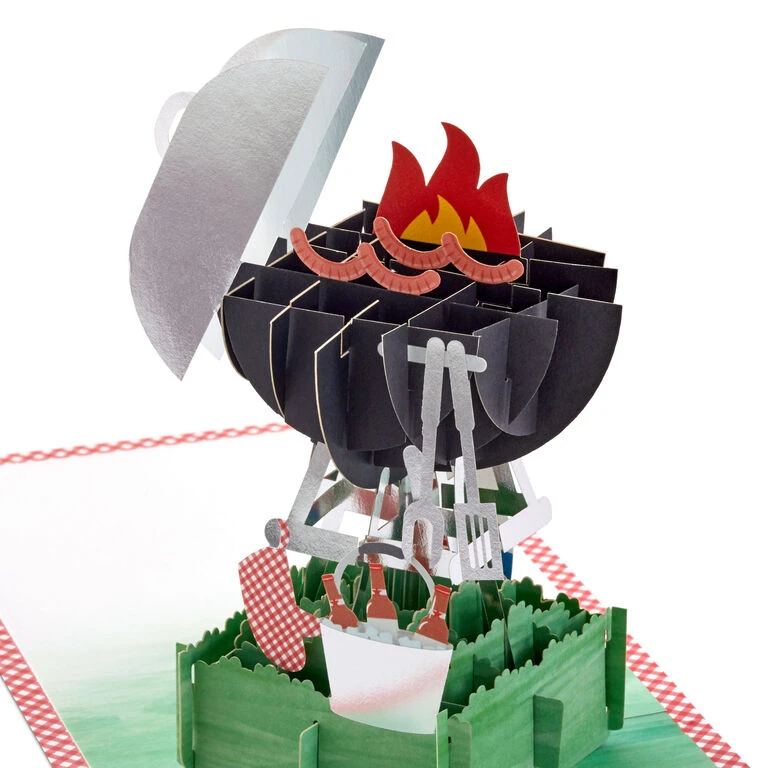 Hallmark Just For You BBQ Grill 3D Pop-Up Birthday Card - Image 4