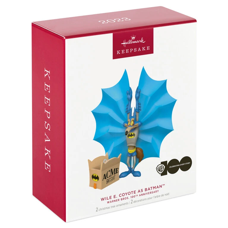 Hallmark Looney Tunes™ Wile E. Coyote™ As Batman™ Ornaments, Set Of 2 - Image 4