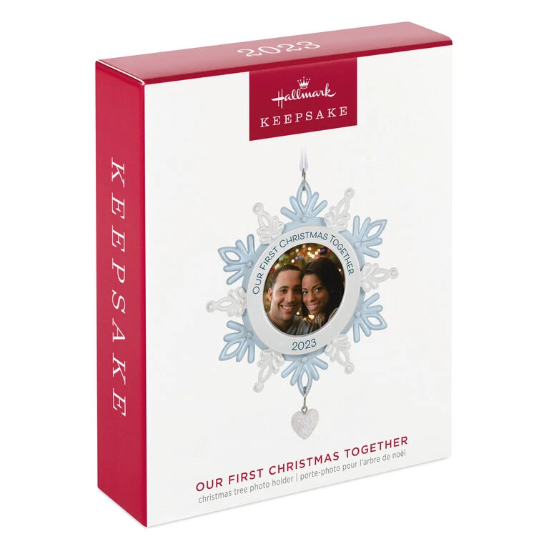 Hallmark Our First Christmas Together Snowflake 2023 Photo Frame Ornament - Image 4