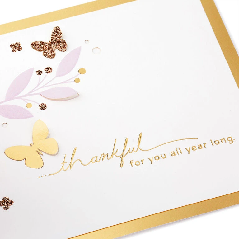 Hallmark Butterfly Bouquet Thankful For You 3D Pop-Up Thinking Of You Card - Image 3