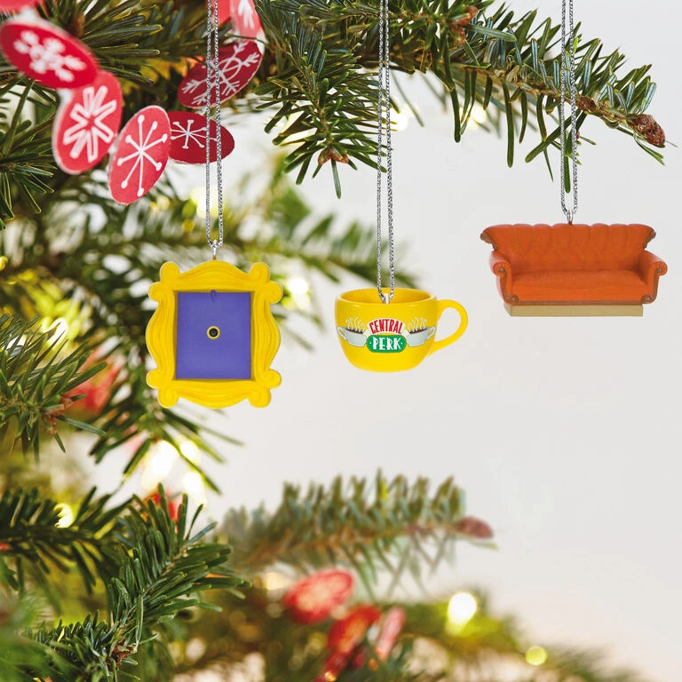 Hallmark Mini Friends Coffee Cup, Frame And Couch Ornaments, Set Of 3 - Image 2