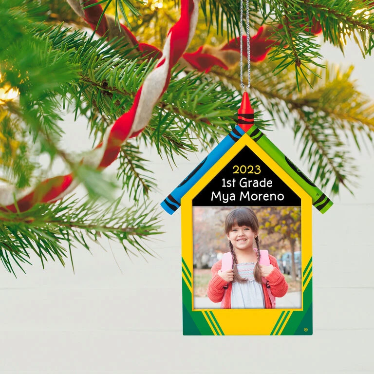 Hallmark Crayola® A Colorful School Year Personalized Photo Frame Ornament - Image 2