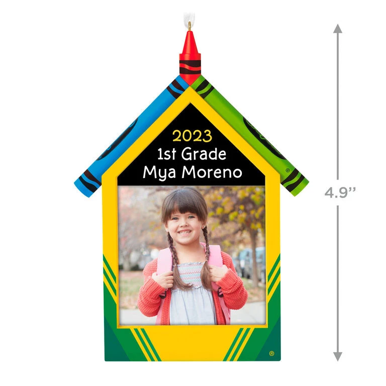 Hallmark Crayola® A Colorful School Year Personalized Photo Frame Ornament - Image 3