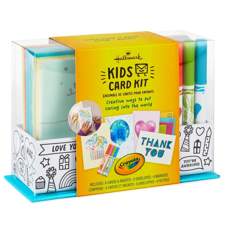 Hallmark Crayola® Kids Card Kit With Markers In Caddy, Pack Of 8 - Image 8