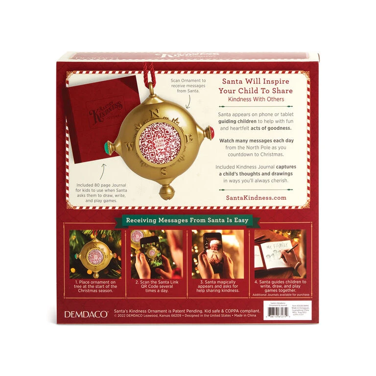 Demdaco Santa's Kindness Ornament And Journal, Set Of 2 - Image 4
