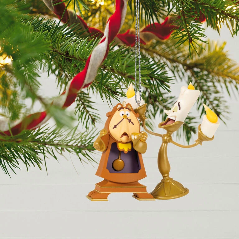 Hallmark Disney Beauty And The Beast Lumiere And Cogsworth Ornament - Image 2