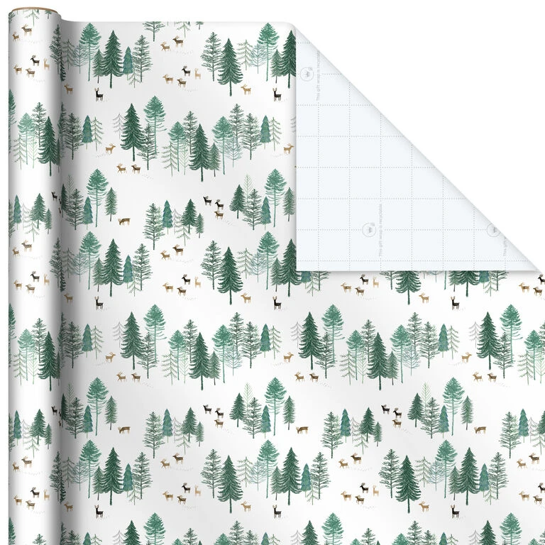 Hallmark Elegant Evergreens 2-Pack Holiday Wrapping Paper, 150 Sq. Ft. - Image 6