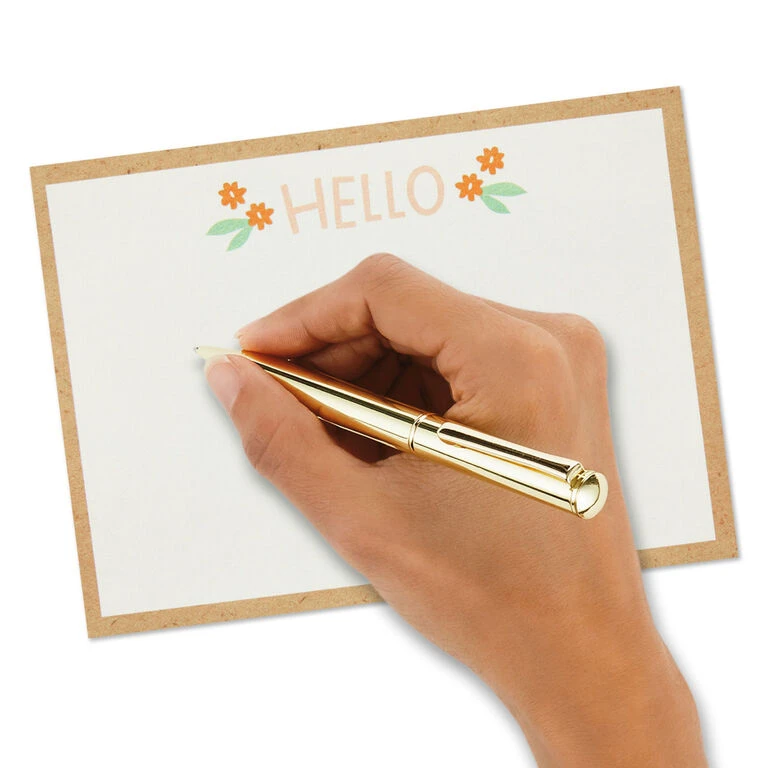 Hallmark Ivory Floral Flat Note Cards In Caddy, Box Of 40 - Image 6