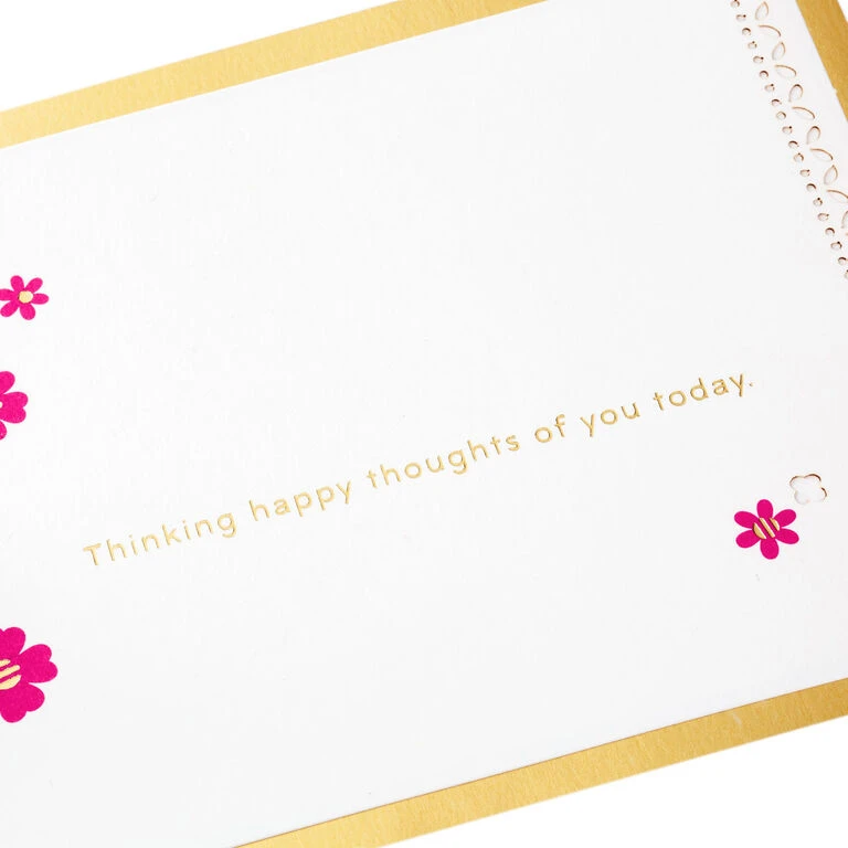 Hallmark Happy Thoughts Flower Bouquet 3D Pop-Up Thinking Of You Card - Image 5