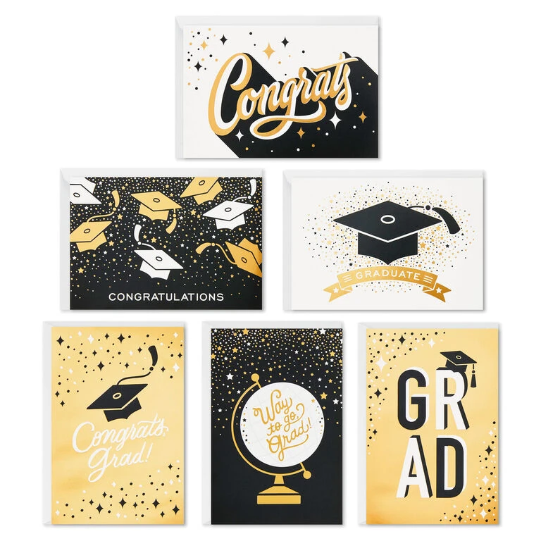 Hallmark Confetti Celebration Assorted Graduation Cards, Pack Of 36