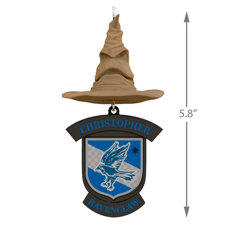 Harry Potter™ Sorting Hat Personalized Text Ornament, Ravenclaw™ - Image 3