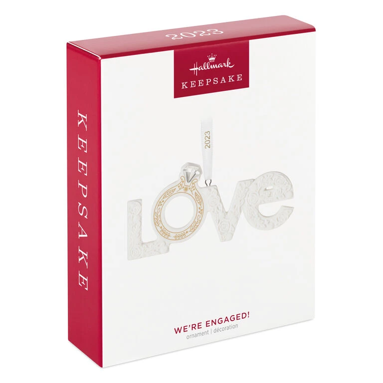 Hallmark We're Engaged! 2023 Porcelain Ornament - Image 4