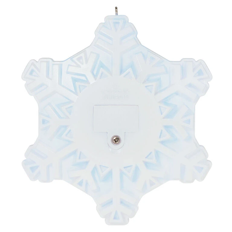Hallmark Magic Sparkling Snowflake Block Text Personalized Ornament With Light - Image 4