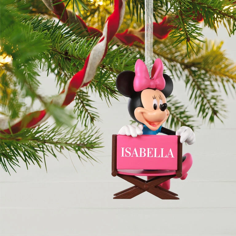 Hallmark Disney Minnie Mouse In Director's Chair Personalized Ornament - Image 2