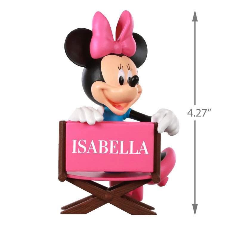Hallmark Disney Minnie Mouse In Director's Chair Personalized Ornament - Image 3