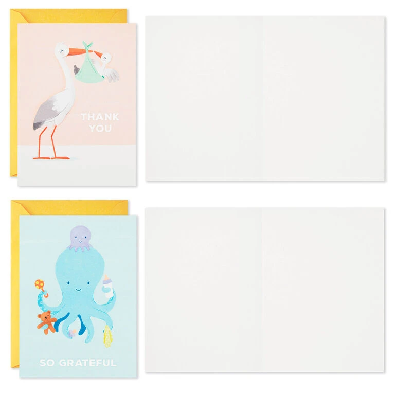 Hallmark Mom And Baby Animal Assortment Blank Thank-You Notes, Pack Of 48 - Image 5
