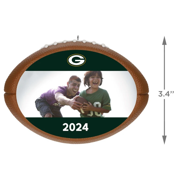 Hallmark NFL Football Green Bay Packers Text And Photo Personalized Ornament - Image 3