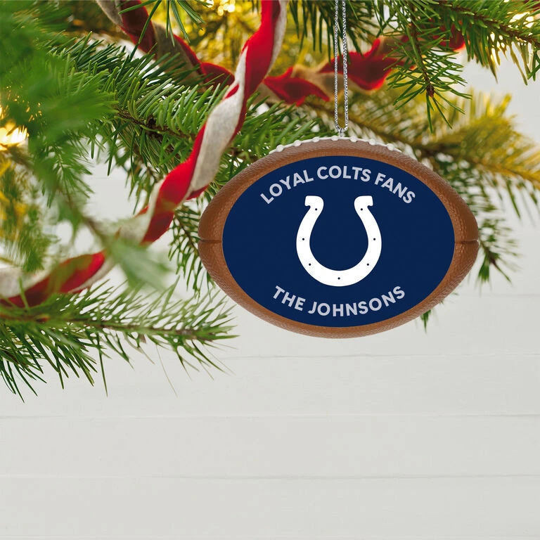 Hallmark NFL Football Indianapolis Colts Text Personalized Ornament - Image 2