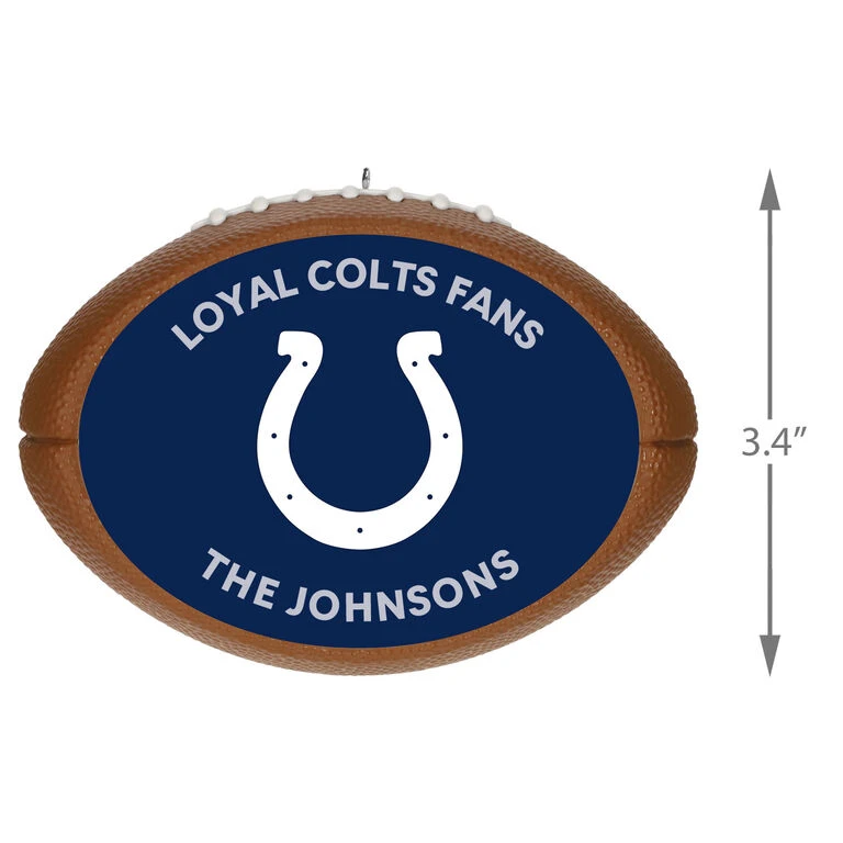 Hallmark NFL Football Indianapolis Colts Text Personalized Ornament - Image 3