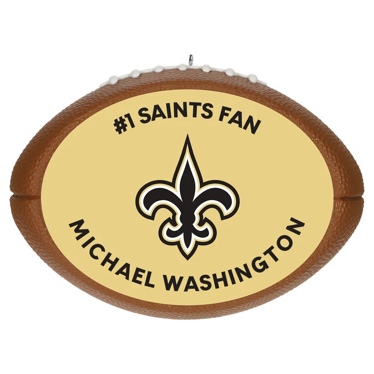 Hallmark NFL Football New Orleans Saints Text Personalized Ornament