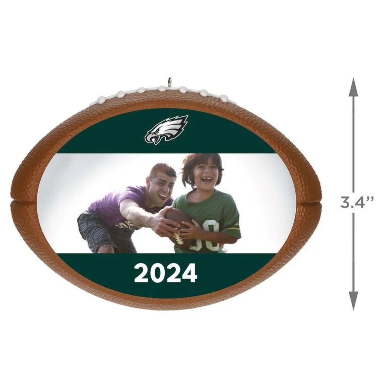 Hallmark NFL Football Philadelphia Eagles Text And Photo Personalized Ornament - Image 3