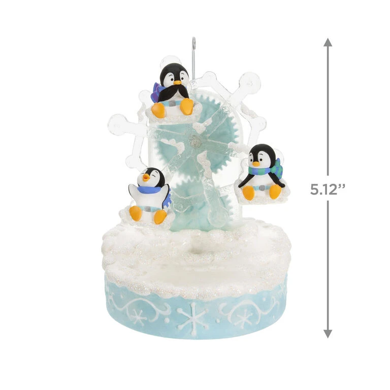 Hallmark Playful Penguins On Ferris Wheel Musical Ornament With Light And Motion - Image 3
