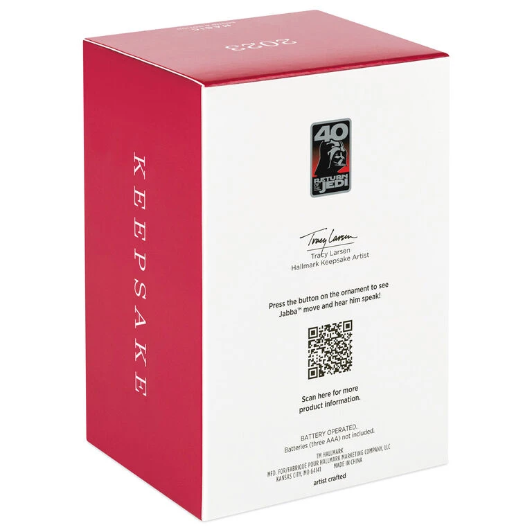 Hallmark Star Wars: Return Of The Jedi™ Jabba The Hutt™ Ornament With Sound And Motion - Image 5