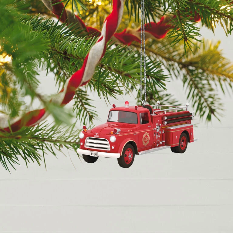 Hallmark Fire Brigade 1956 Dodge Fire Engine 2023 Ornament With Light - Image 2