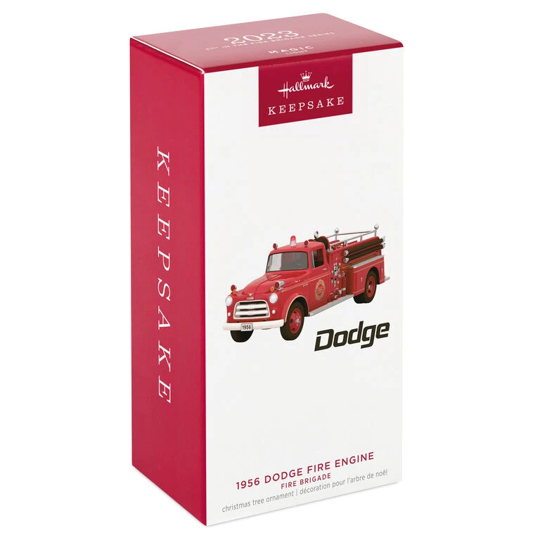 Hallmark Fire Brigade 1956 Dodge Fire Engine 2023 Ornament With Light - Image 4